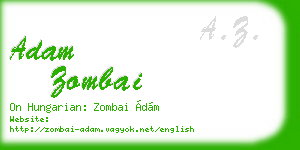 adam zombai business card
