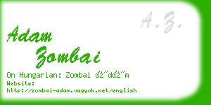 adam zombai business card